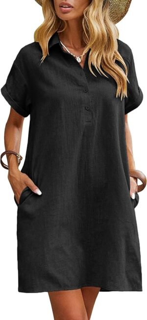 Black cotton dress